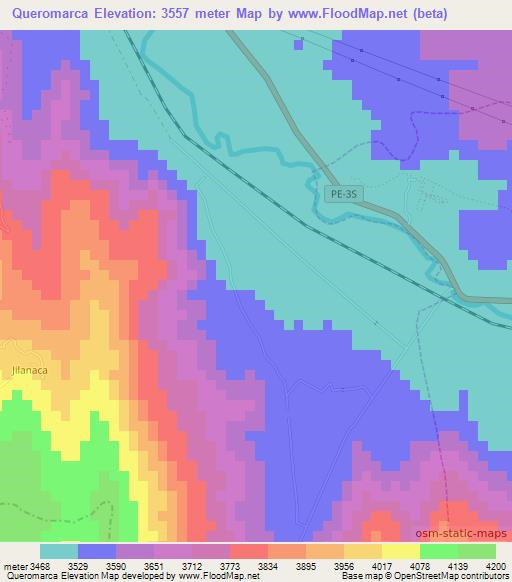 Queromarca,Peru Elevation Map