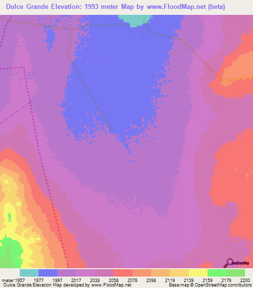 Elevation of Dulce Grande,Mexico Elevation Map, Topography, Contour