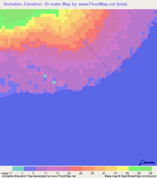 Ambabbo,Djibouti Elevation Map