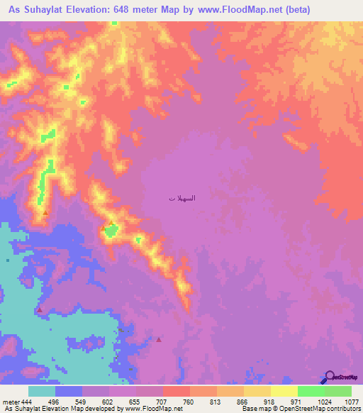 As Suhaylat,Saudi Arabia Elevation Map