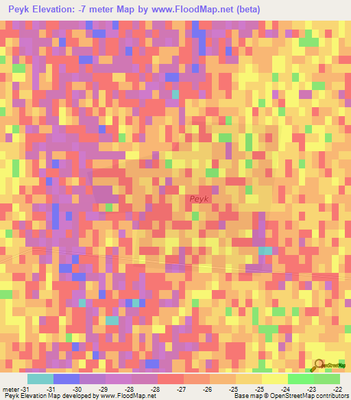 Peyk,Azerbaijan Elevation Map
