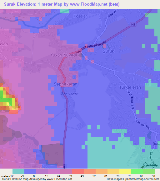 Suruk,Azerbaijan Elevation Map