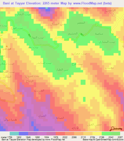 Bani at Tayyar,Yemen Elevation Map