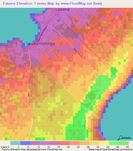 Fatumu,Tonga Elevation Map