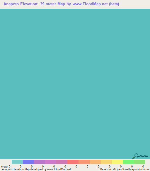 Anapoto,French Polynesia Elevation Map
