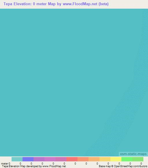 Tepa,Wallis and Futuna Elevation Map