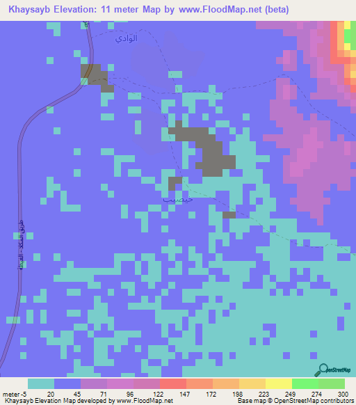 Khaysayb,Yemen Elevation Map