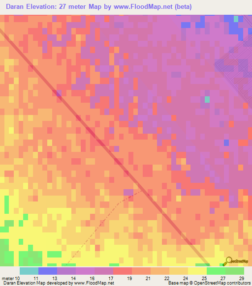 Daran,Azerbaijan Elevation Map