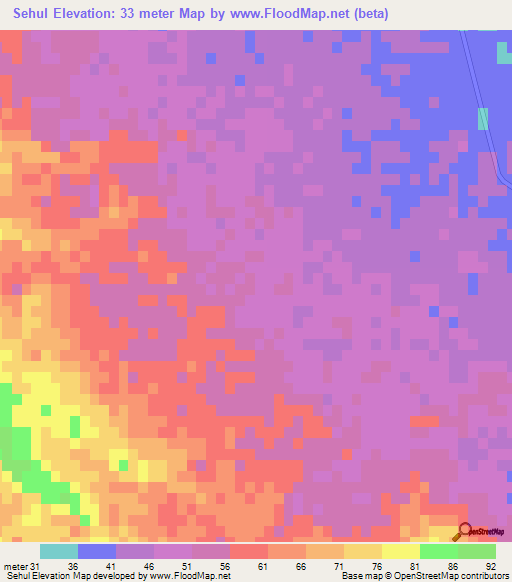 Sehul,Iran Elevation Map