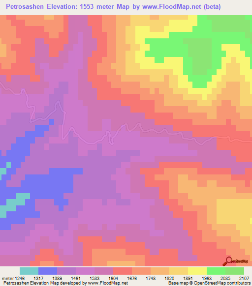 Petrosashen,Azerbaijan Elevation Map