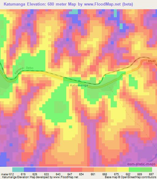 Katumanga,Congo (Kinshasa) Elevation Map