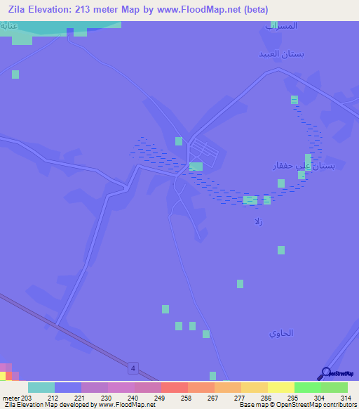 Zila,Syria Elevation Map