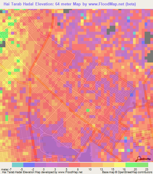 Hai Tarab Hadal,Sudan Elevation Map