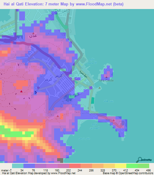 Hai al Qati,Yemen Elevation Map