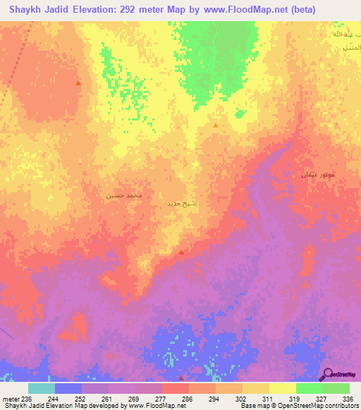 Shaykh Jadid,Syria Elevation Map