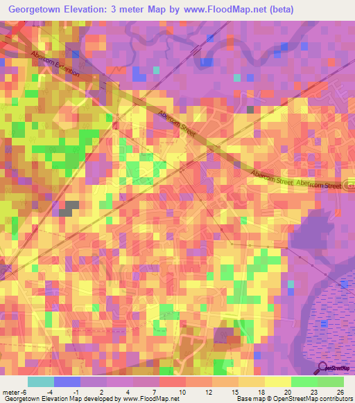 Georgetown,US Elevation Map
