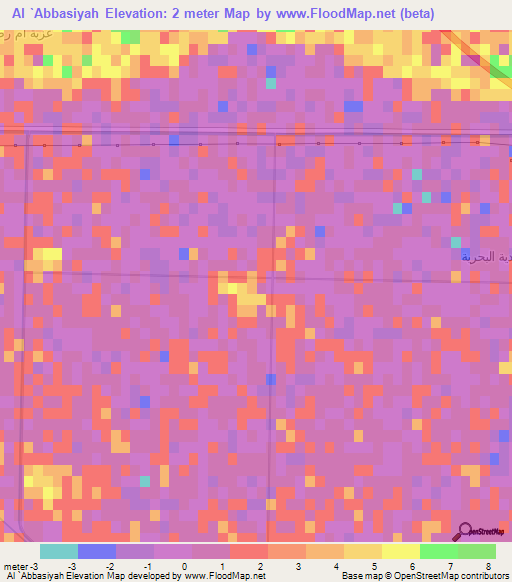 Al `Abbasiyah,Egypt Elevation Map