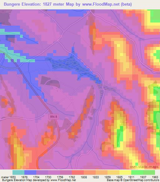 Bungere,Burundi Elevation Map