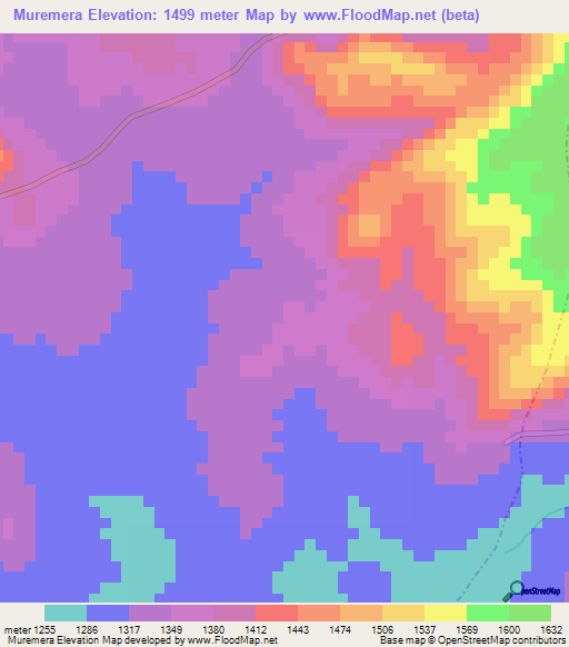 Muremera,Burundi Elevation Map