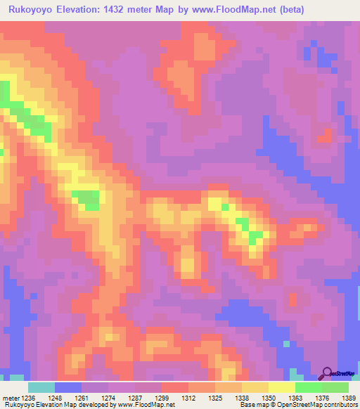 Rukoyoyo,Burundi Elevation Map