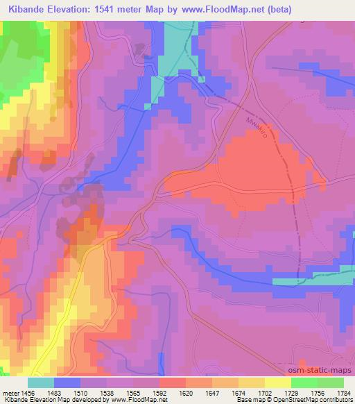 Kibande,Burundi Elevation Map