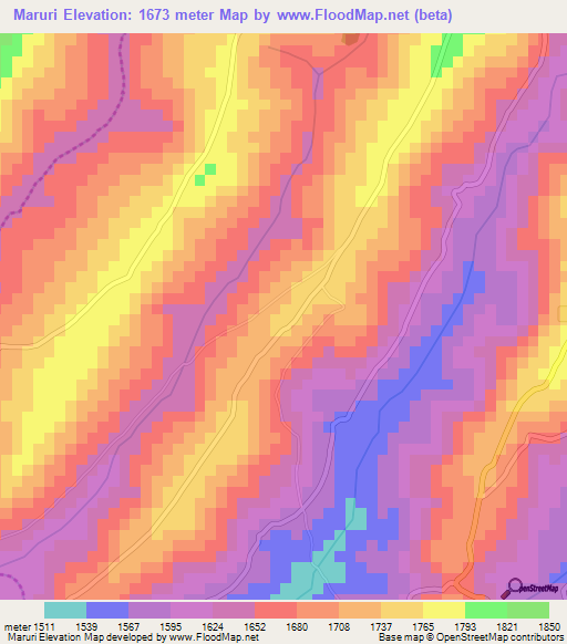 Maruri,Burundi Elevation Map