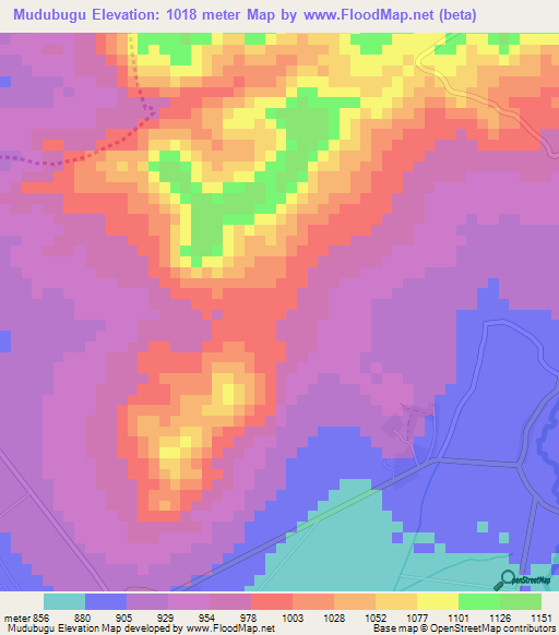 Mudubugu,Burundi Elevation Map