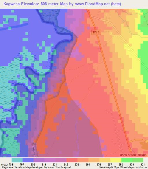 Kagwena,Burundi Elevation Map