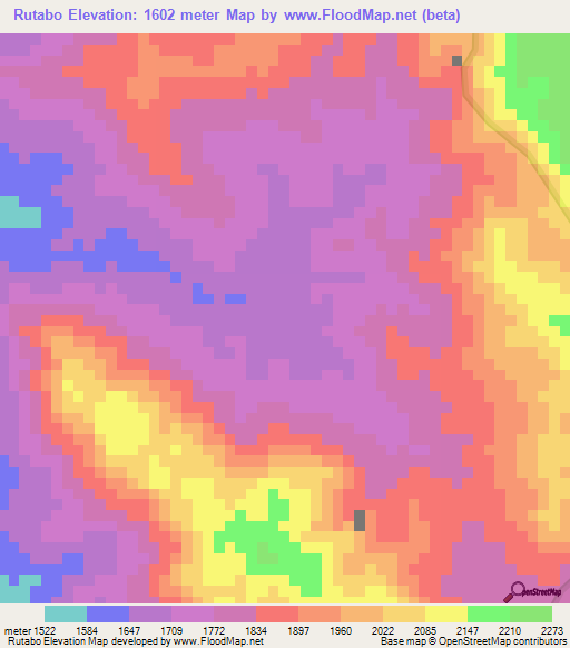 Rutabo,Burundi Elevation Map