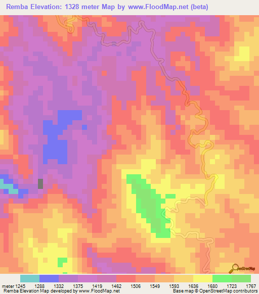 Remba,Burundi Elevation Map