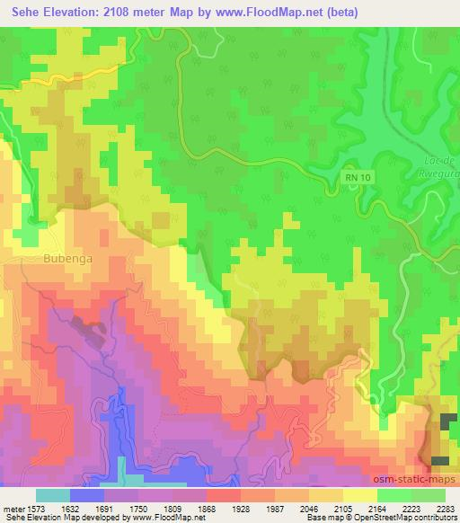 Sehe,Burundi Elevation Map
