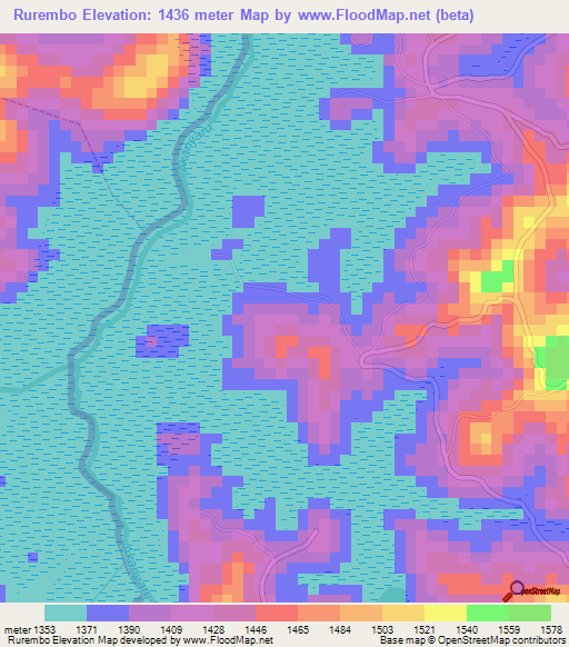 Rurembo,Burundi Elevation Map