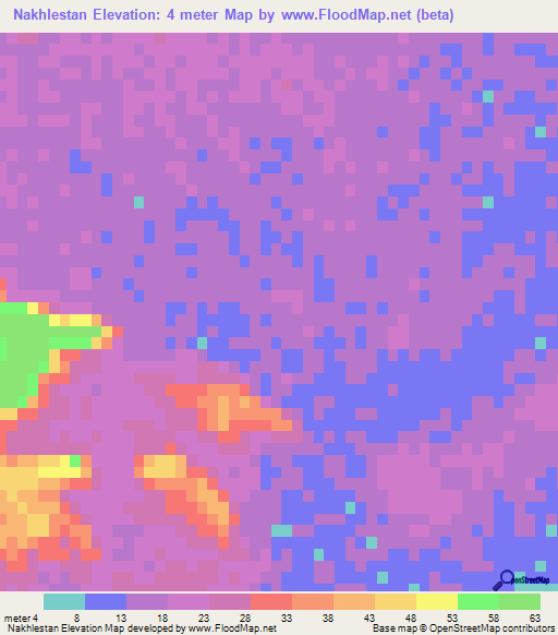 Nakhlestan,Iran Elevation Map