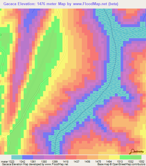 Gacaca,Burundi Elevation Map