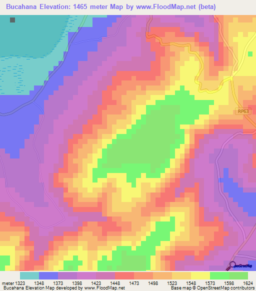 Bucahana,Burundi Elevation Map