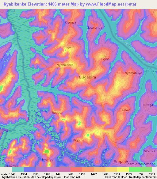 Nyabikenke,Burundi Elevation Map