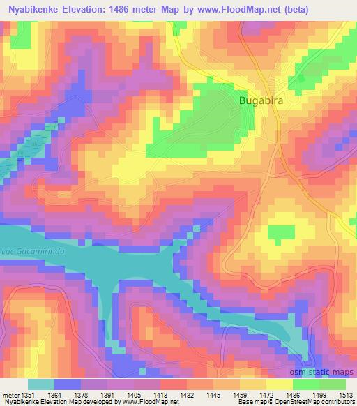 Nyabikenke,Burundi Elevation Map