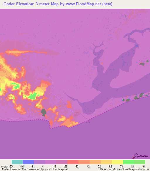 Godar,Iran Elevation Map