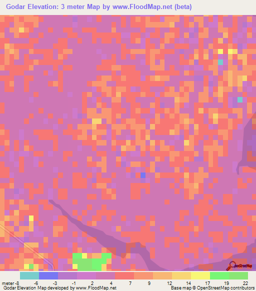 Godar,Iran Elevation Map
