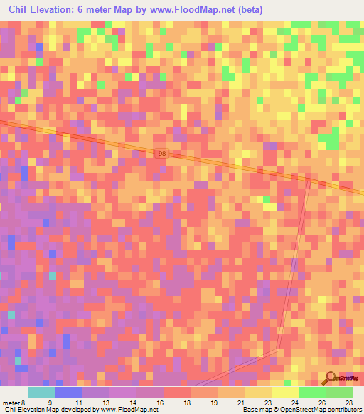 Chil,Iran Elevation Map