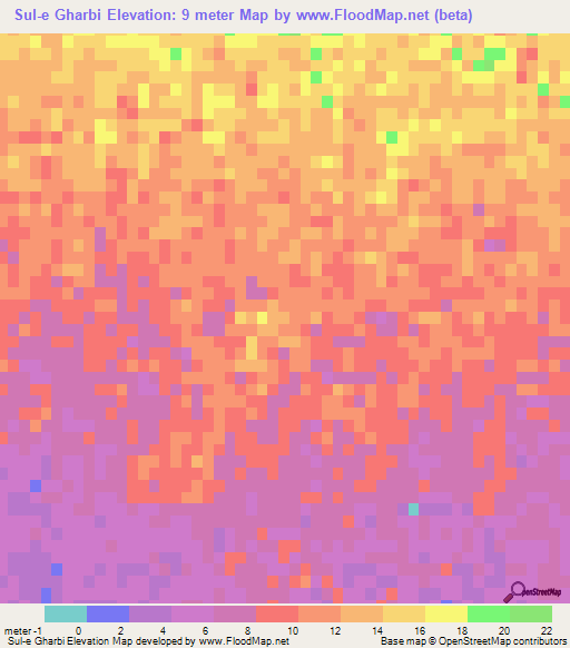 Sul-e Gharbi,Iran Elevation Map
