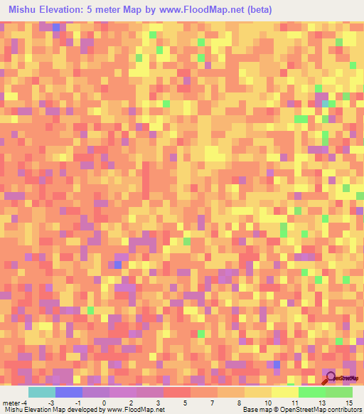 Mishu,Iran Elevation Map