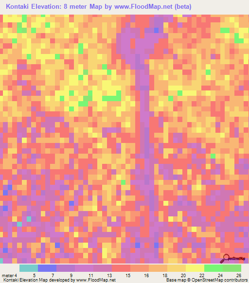 Kontaki,Iran Elevation Map
