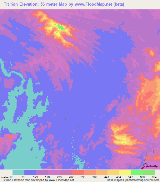 Tit Kan,Iran Elevation Map