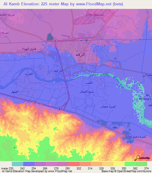 Al Kamb,Syria Elevation Map