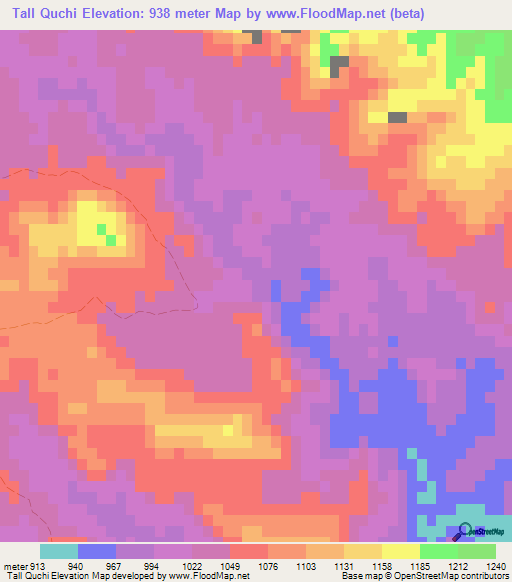Tall Quchi,Iran Elevation Map