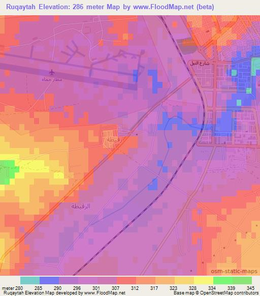 Ruqaytah,Syria Elevation Map