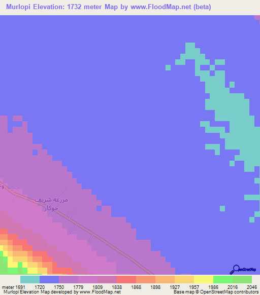 Murlopi,Iran Elevation Map