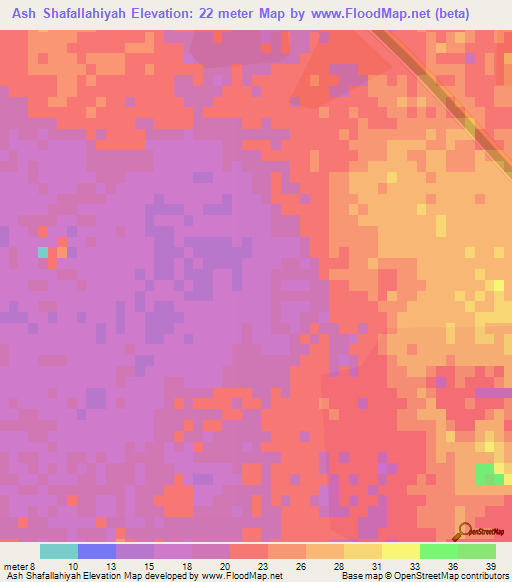 Ash Shafallahiyah,Qatar Elevation Map