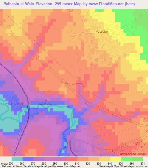 Balhasin al Wala,Syria Elevation Map